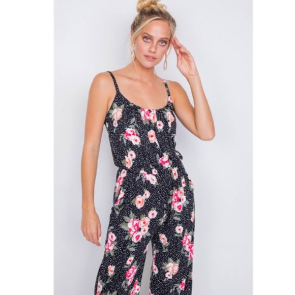 Rose & Polkadot Jumpsuit - Picture 3 of 5